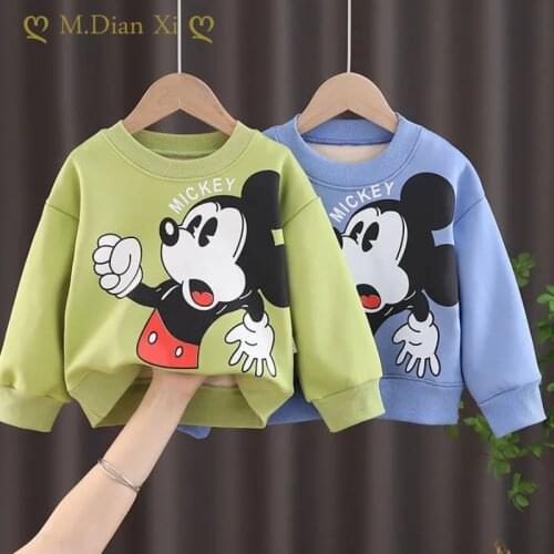 Boys' Striped Plush Sweater Cartoon Digital Childrens Womens Coat Childrens Spring and Autumn Top 0-6-year-old Bottom Shirt