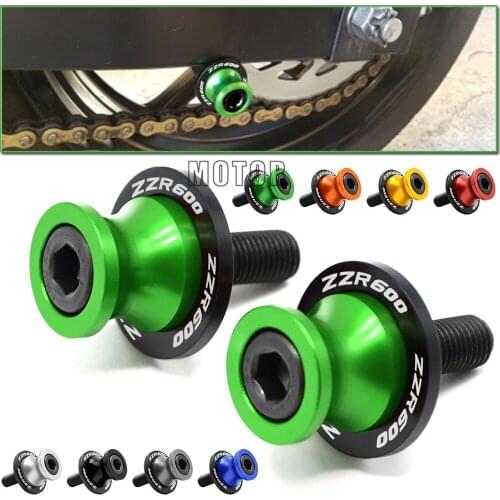 Motor 10MM Swingarm Cover Spools Sliders For Kawasaki ZZR 600 2003-2008 ZZR600 Motorcycle Swing Arm Stand Screws Slider Paddock