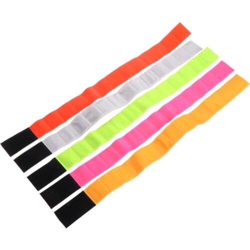 Reflective Cycling Arm Band Running Outdoors Safety Belt Wrist Leg Useful Straps