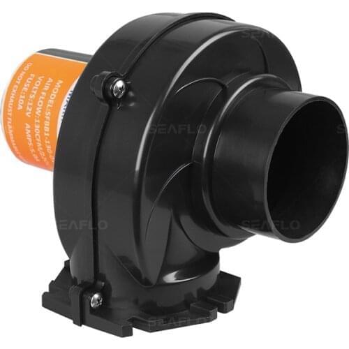 Air Blowers 12V DC Silent Electric Blowers Marine Bilge Blower Fan Air Vents Quiet Black RV 130CFM