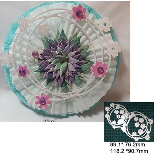 2pcs Round wreath Metal Cutting Dies For DIY Scrapbooking Album Paper Cards Decorative Crafts Embossing Die Cuts 2021 New