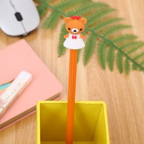 20PCs Cute Cartoon Bear Neutral Pens Set Student Exam Gel Pen Creative Kawaii School Supplies Office Stationery Wholesale