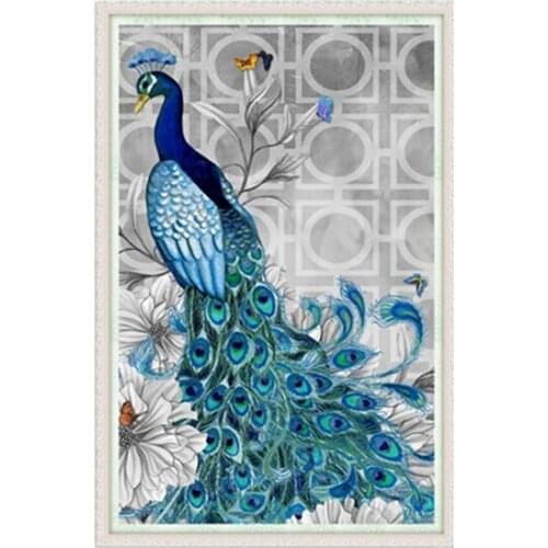 2018 New Rhinestones Diy Diamond Painting Cross Stitch Square Resin Mosaic Diamond Embroidery Peacock Animal Needlework Decor