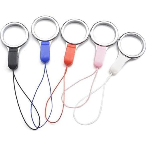3Pcs/lot Removable Small Finger Ring Mobile Phone Shell Anti-lost Short Lanyard