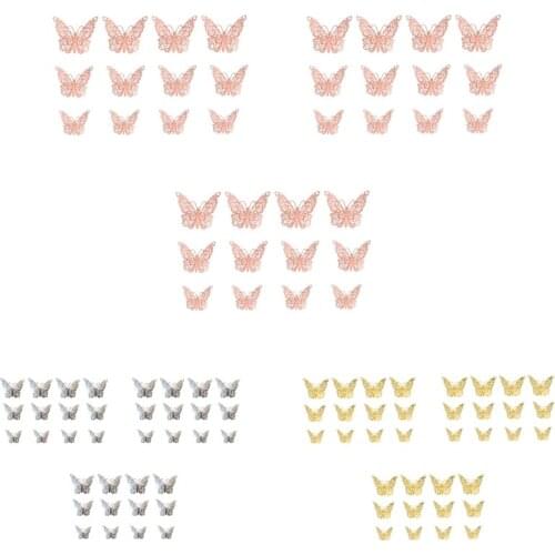 3D Butterfly Wall Stickers, 36 PCS Butterfly Wall Decals for Room Decoration Kids Bedroom Party Home Decor