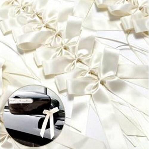 50pcs/pack Ribbon Bows Delicate Wedding Pew End decoration Bowknots Ribbon Bows Party Cars Chairs Decoration Bowknots