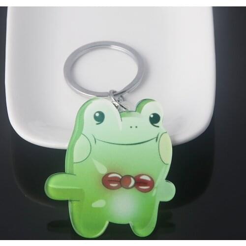 Anime Killing Stalking Yoonbum Frog Keychain Sangwoo Cosplay Acrylic Key Chain for Women Men Kids Christmas Jewelry Gift