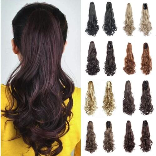 AZIR Synthetic Claw on Ponytail Clip In Hair Extensions Curly Style Pony Tail Hairpiece Brown Blonde Hairstyle For Women