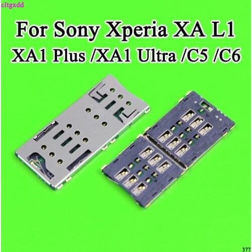 Cltgxdd Daul Sim Card Slot For Sony Xperia XA/XA1 Plus/XA1 Ultra/L1/C5/C6 Ultra Sim & Micro SD Memory Card Tray Reader adapter