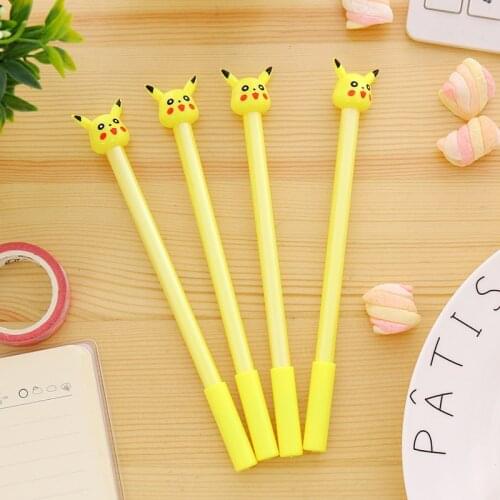 1PCS New Creative Lovely Cartoon Plastic Pokemon Gel Pens For Kids Novelty Gift Korean Stationery Office School Supplies