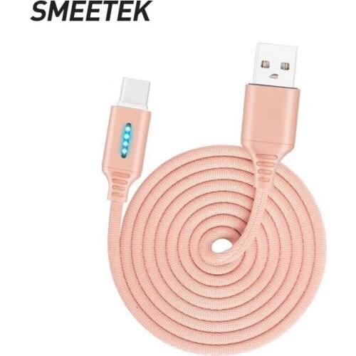 Marquee luminous data cable Zinc alloy intelligent automatic power-off charging cable Android interface charging cable