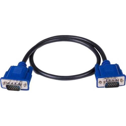 0.5M VGA Male to Male Cable SVGA Monitor Cord Blue Plug for PC Computer VGA Display Cable 2B24