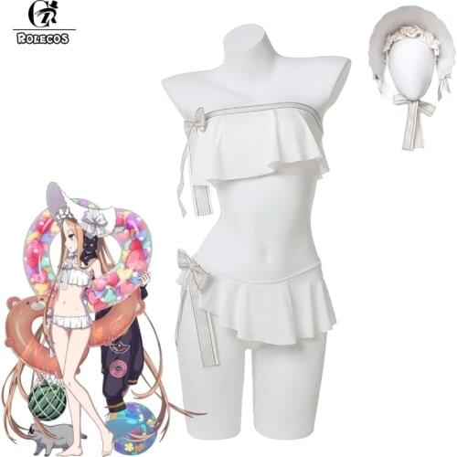 ROLECOS Game Fate Abigail Williams Cosplay Costume Fate Grand Order Swimsuit FGO Cosplay Beach Swimsuit Costume Women Suit