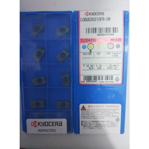 LOGU030310ER-GM PR1535/ LOGU030310ER-GM PR1225 CNC Carbide insert Kyocera 10pcs/set 20pcs 50pcs 100pcs Free shipping