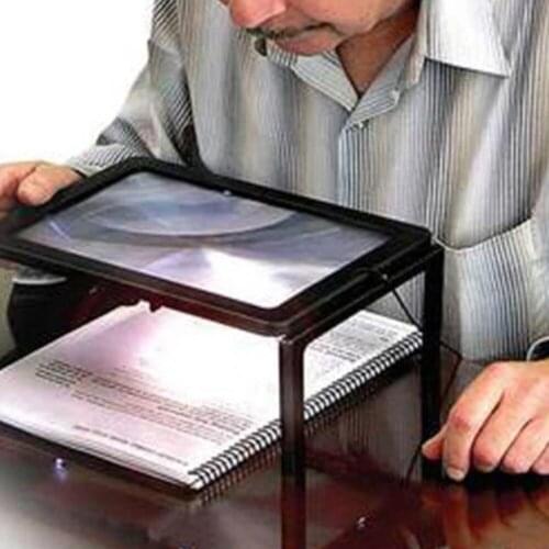 Read Magnifier Full Page Optical Magnifying Foldable LED Lens Desk Magnifying Glass Provide Clear And Transparent Image Quality