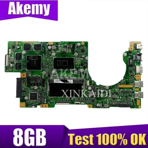 XinKaidi For ASUS K501U K501UX K501UXM K501UQ K501UW Loptop motherboard Mian board W/8GB i5-6200U GTX960M-2G DDR4 Memory slot