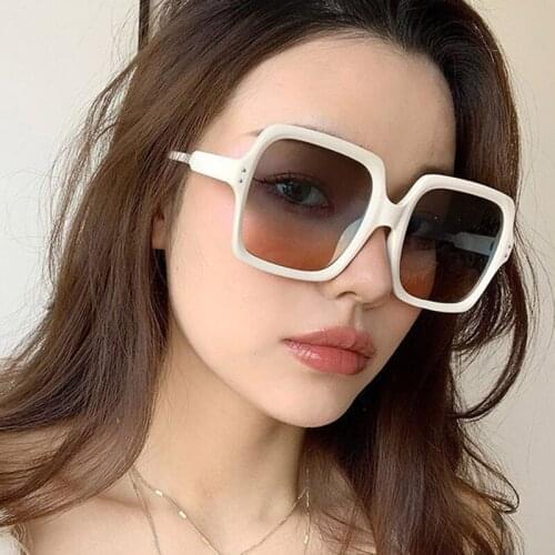 Vintage Oversize Square Sunglasses Women Luxury Brand Big Frame Women Sun Glasses Black Fashion Gradient Female Glasses Oculos