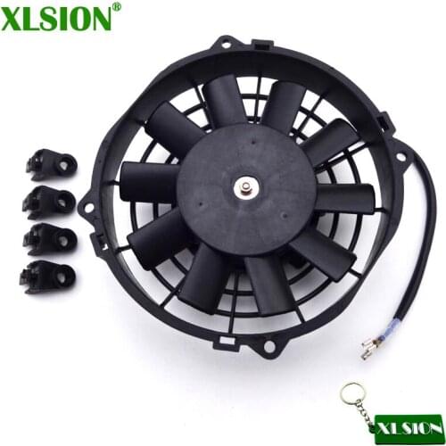 XLSION 12V 80W Performance Oil Cooler Water Cooler Radiator Cooling Fan For Chinese Quad ATV UTV Dirt Pit Bike Go Kart Buggy
