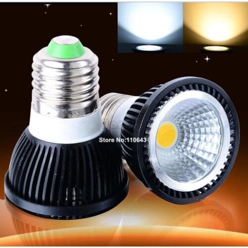 New Black Aluminum COB LED Spotlight 6W 9W 12W 100LM/W Cold White Warm White E27 GU10 MR16 LED Spot Light Bulb For Home Lighting