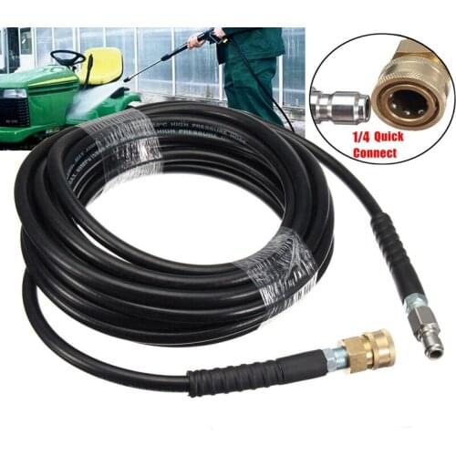 20M High Pressure Washer Hose Tube 1/4 Quick Connect Car Washer Cleaning Hose