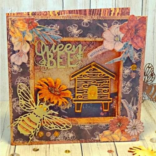 Panalisacraft Bee Happy Metal Cutting Dies Craft Dies Scrapbooking Card Making Album Embossing Stencil Die Cut Decoration