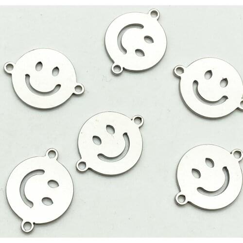 Smiley Charm Handmade Jewelry Accessory 10pcs Diy Face smile Charm Necklace pendants Fit Bracelet DIY Jewelry Make
