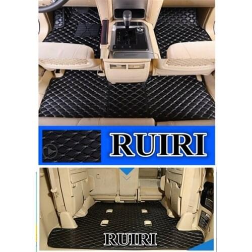 High quality! Custom full set car floor mats + trunk mat for Lexus LX 570 7 seats 2020 waterproof carpets for LX570 2019-2007