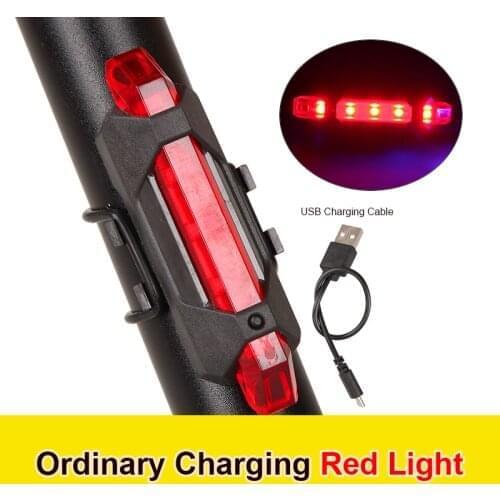 Rechargeable USB LED Bike Tail Light Taillight MTB Safety Warning Bicycle Front Rear Flash Light Bicycle Lamp Bike Light