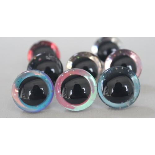 20pcs/lot NEW shiney eyes 12 14 16 18 20 25 30 35mm New 3D Colorful Toy Eyes + Washer for Diy Plush Doll--D8--style OPTION