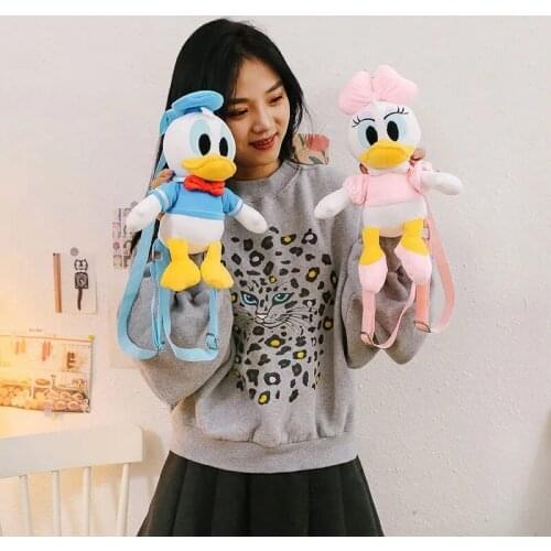 30 cm New lady Donald Duck Plush Backpacks cute Stuffed Daisy girls Backpack School Bag toy
