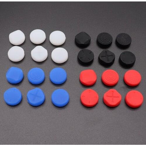 6 In 1 Silicone Thumbstick Grip Cap Joystick Analog Protective Cover Case For Sony PlayStation Psvita PS Vita PSV 1000/2000 Slim