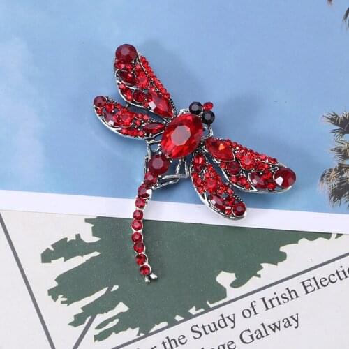 Beadsland Alloy Inlaid Rhinestone Brooch Dragonfly Modeling Fashionable High-end Clothing Accessories Pin Woman Gift MM-996
