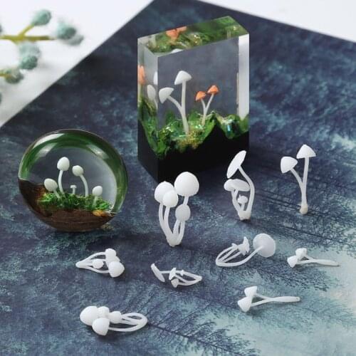 3Pcs Jewelry Molds Micro Landscape Mini Mushroom Filiings Resin UV Epoxy Jewerly Filling Molds