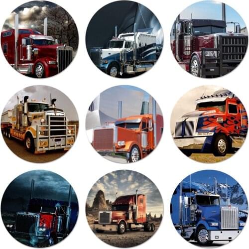 Greatest Peterbilt Trucks Icons Pins Badge Decoration Brooches Metal Badges For Backpack Decoration
