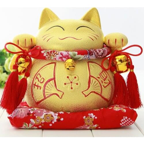 Crafts Arts Home decoration Lucky Cat ornaments oversized ceramic Japanese piggy piggy bank creative gift shop opened decoration