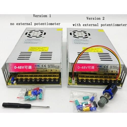 AC110V/220V to 0-48V 10A 0-480W Adjustable DC Regulated Switching Power Supply HJS-480-0-48 Transformer Power Unit