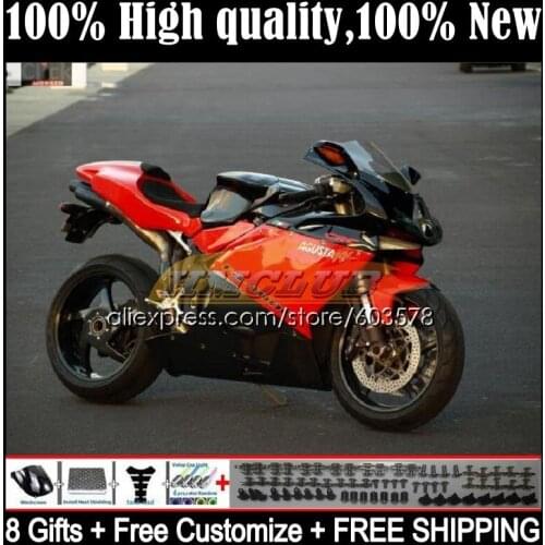 Body For MV Agusta F4 R312 750S 1000 R 750 1000CC Kit 51CL.87 1000R 312 1078 1+1 2005 2006 MA MV F4 05 06 Fairings Factory Red