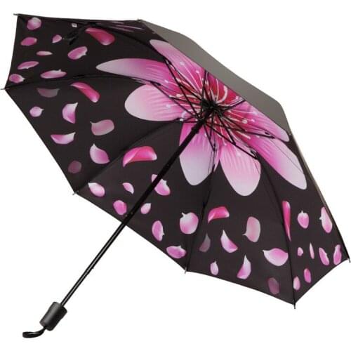 Beautiful Flower Painting Inside Men And Women Umbrella Sun And Rain Anti-uv Umbrellas Ladies Parasol Folding Paraguas For Gifts