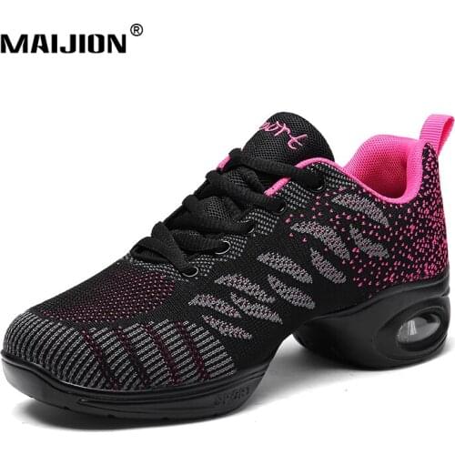 Fashion Dance Shoes Women Platform Sneakers Breathable Mesh Lady Modern Jazz Sport Footwear Comfortable Soft Sole Non Slip