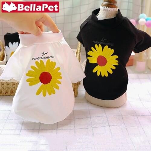 Cute Dog Clothes for Small Dogs Clothes Vest Summer Designer Flower Clothing for Dog Accessories Puppy French Bulldog Chihuahua
