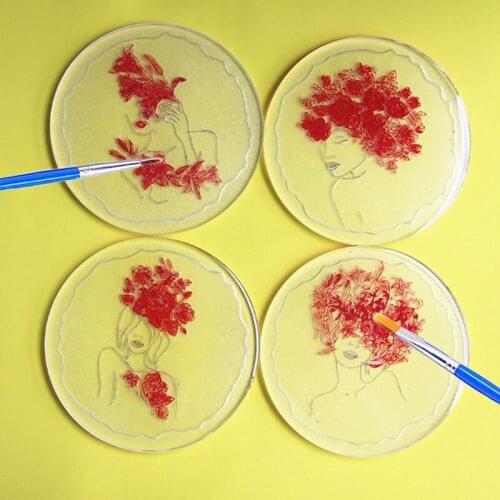 12 Colors Acrylic Paint Set 5ML/Box DIY Pigment with Hook Line Pen Draw Brush for Kid Soil Painting Nail Clothe