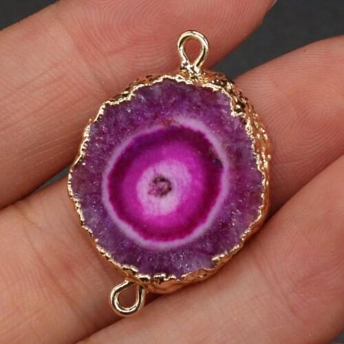 Natural Stone Connector Irregular Agate Stone For Jewelry Making DIY Necklace Bracelet Handiwork Sewing Craft Accessory