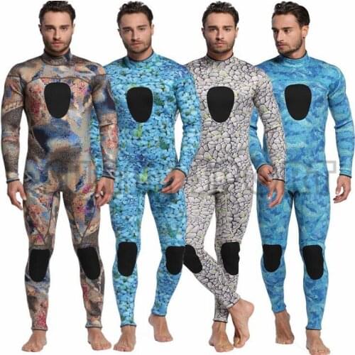 New neoprene 3mm camouflage one-piece diving suit fishing suit warm clothing Wet suit Free diving suit Surfing clothes