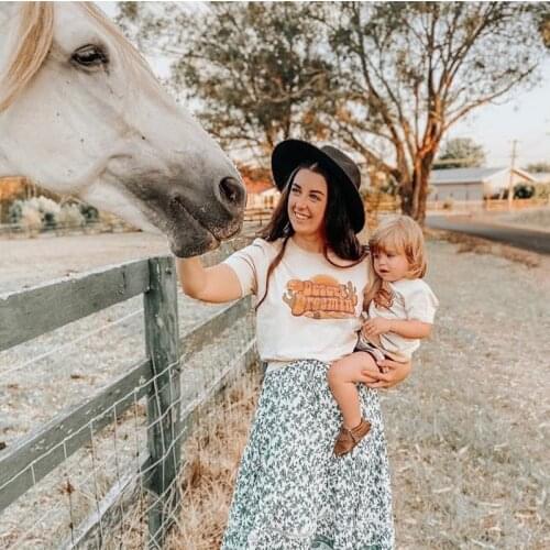 Unisex Parent-child Clothing Short Sleeves Letters T-shirt For Girls Boys Children‘s Ins Style Toddler Tees T-shirts Summer Wear