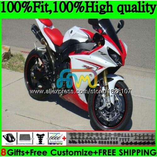 OEM Injection For YAMAHA YZF 1000 R 1 YZFR1 13 14 124BS.11 Red white hot YZF-1000 YZF R1 1000CC YZF1000 YZF-R1 2013 2014 Fairing