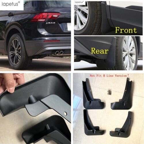 Lapetus Accessories For Volkswagen VW Tiguan 2016 - 2020 Front / Rear Mudguards Mud Guard Splash Flaps Protective Cover Kit Trim