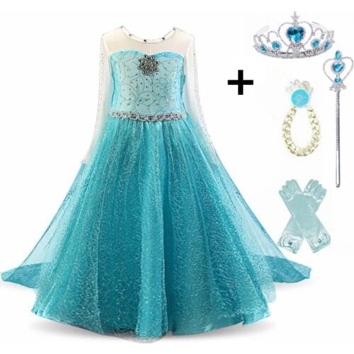 Princess Cosplay Dress Halloween Costumes Princess Costume Dress for Girls Party Vestidos Fantasia Kids Girls Clothing Set