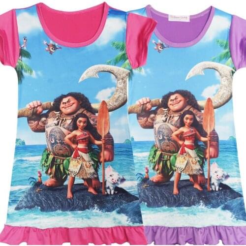 Kids Girls Moana Princess Dresses Party Clothing 2021 Toddler Girls Dress Baby Vaiana Cosplay Clothes kids dresses for girls