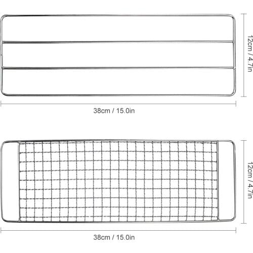 Barbecue Grill Pot Rack BBQ Net Mesh Rack Camping Pot Rack Outdoor Barbecue Mesh Grill for Outdoor Camping Hiking Fishing