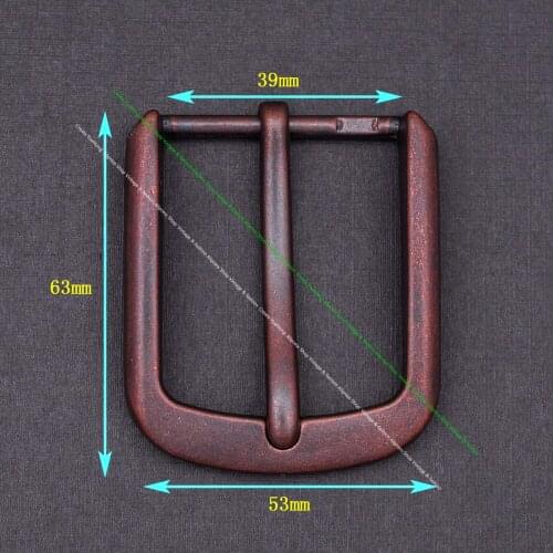 Sturdy Vintage Copper Plated Pin Buckles for Men Classic Jeans Belt Buckle Accessory DIY Leather Craft Fit 35mm